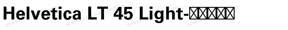Helvetica LT 45 Light字体转换